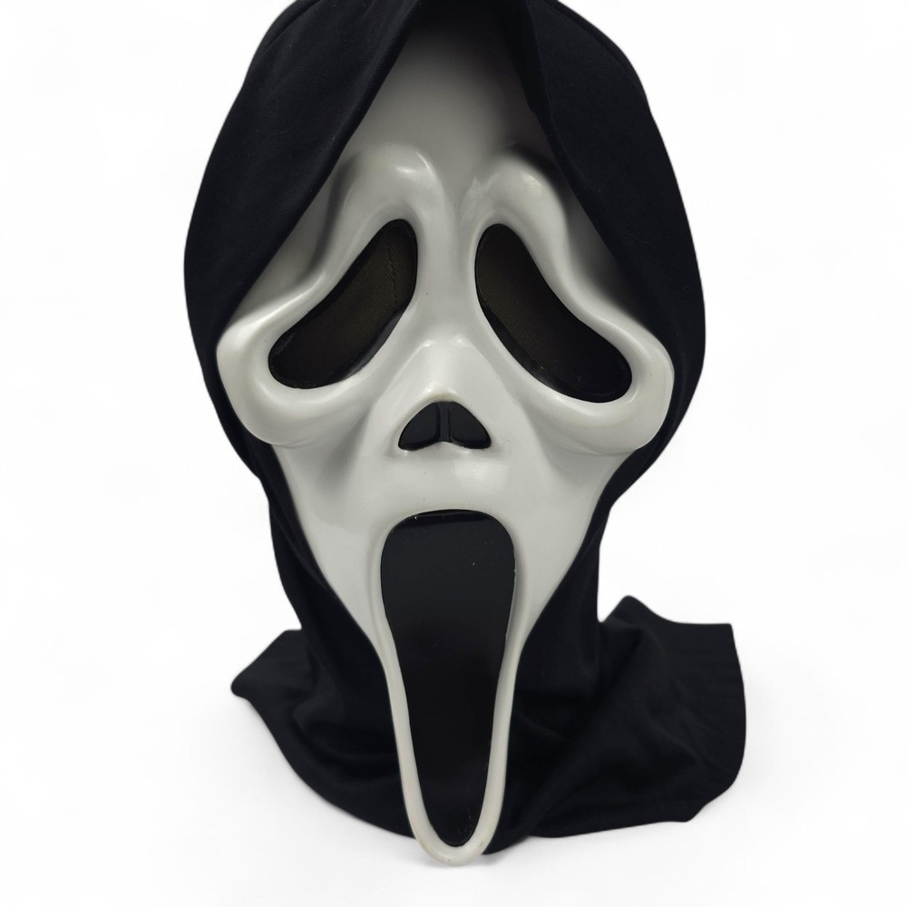 2013 Fun World Scream Ghost Face Mask Shroud Halloween Slasher Horror Cosplay